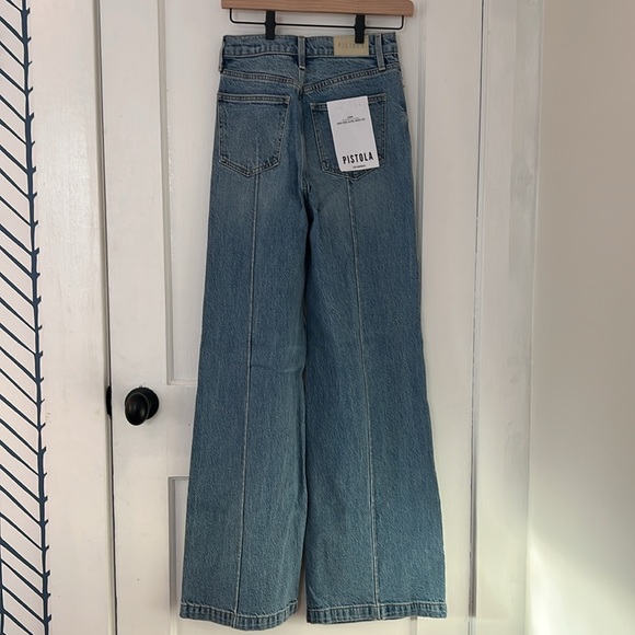 Pistola Lana High Rose Ultra Wide Jeans - Cannes in Sz 25 - Picture 3 of 6